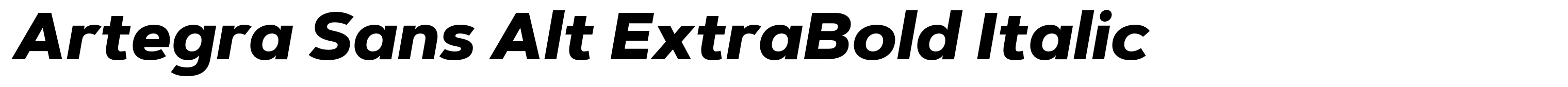 Artegra Sans Alt ExtraBold Italic