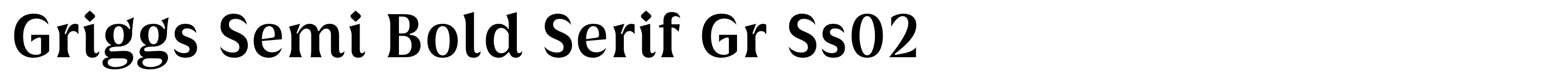 Griggs Semi Bold Serif Gr Ss02