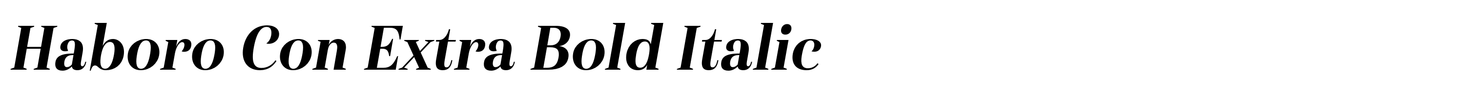 Haboro Con Extra Bold Italic