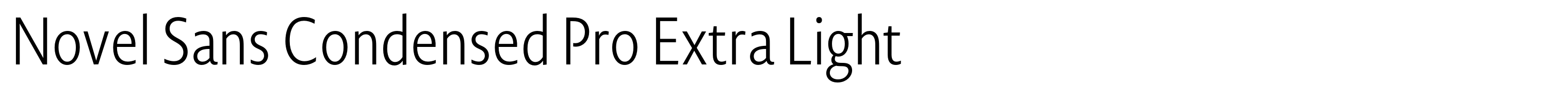 Novel Sans Condensed Pro Extra Light