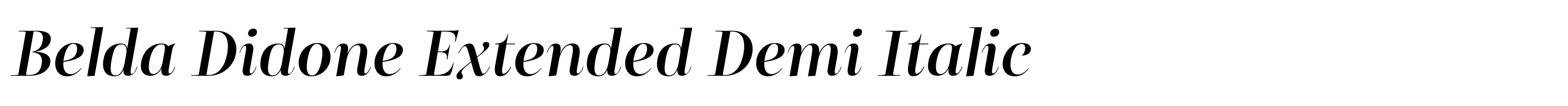 Belda Didone Extended Demi Italic