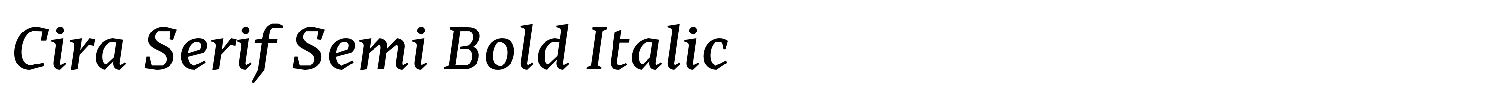 Cira Serif Semi Bold Italic