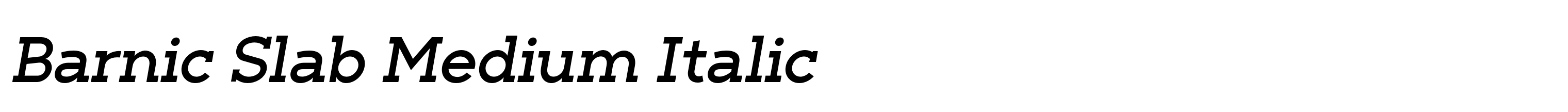 Barnic Slab Medium Italic