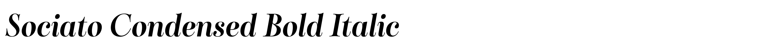 Sociato Condensed Bold Italic