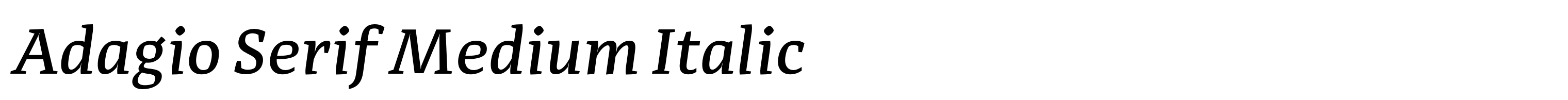 Adagio Serif Medium Italic