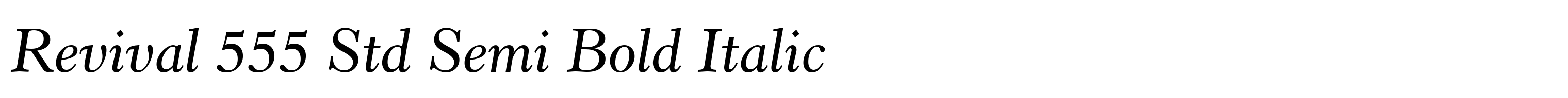 Revival 555 Std Semi Bold Italic