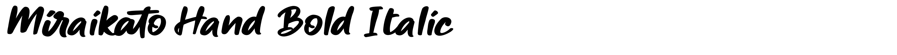 Miraikato Hand Bold Italic