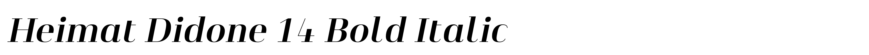 Heimat Didone 14 Bold Italic