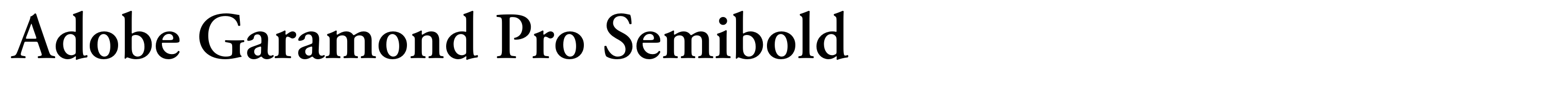 Adobe Garamond Pro Semibold