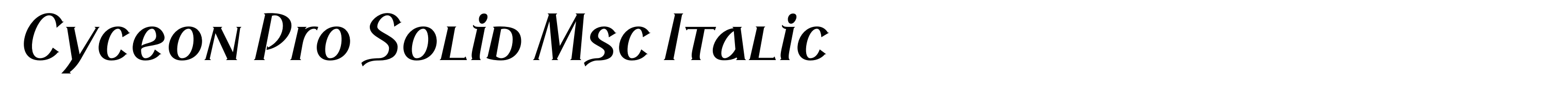 Cyceon Pro Solid Msc Italic