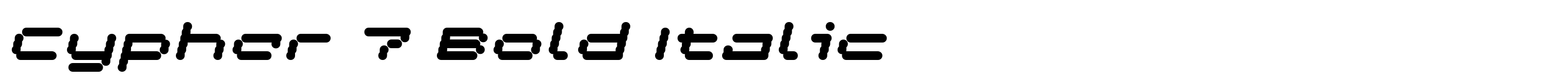 Cypher 7 Bold Italic