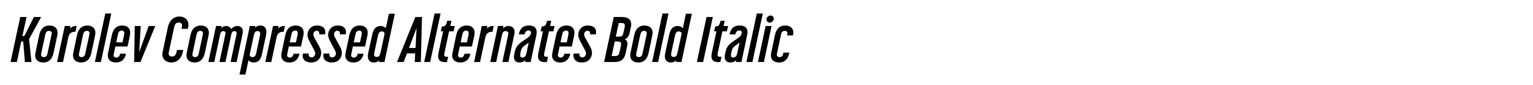 Korolev Compressed Alternates Bold Italic