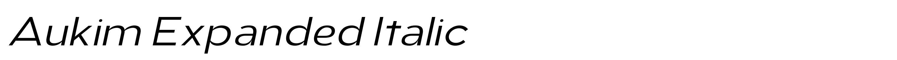 Aukim Expanded Italic