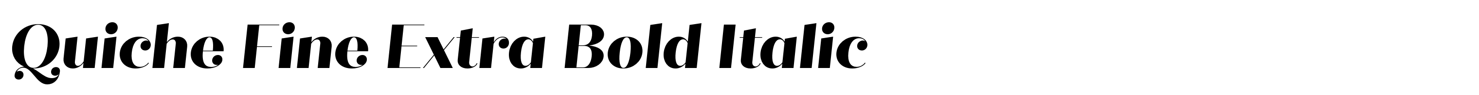 Quiche Fine Extra Bold Italic
