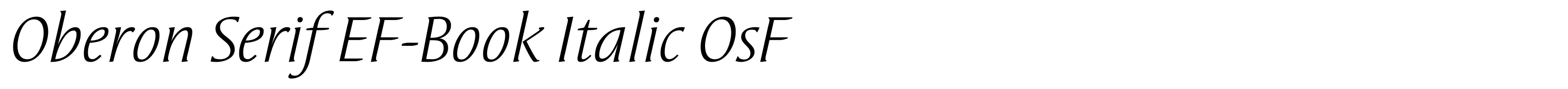 Oberon Serif EF-Book Italic OsF