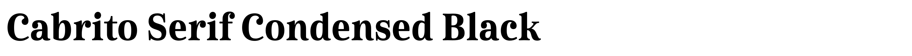 Cabrito Serif Condensed Black