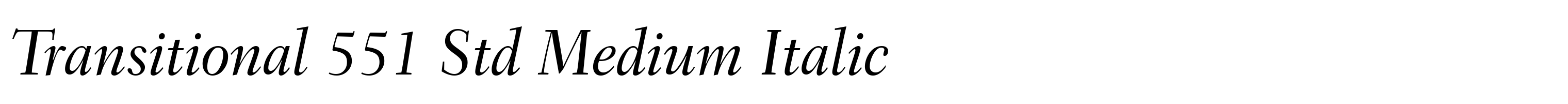 Transitional 551 Std Medium Italic