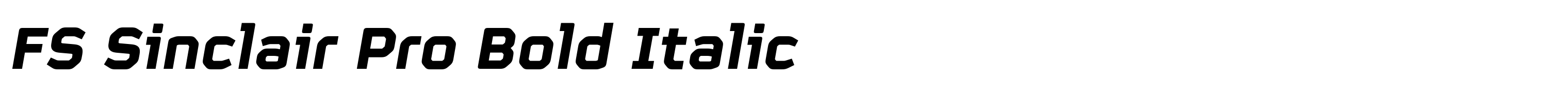 FS Sinclair Pro Bold Italic