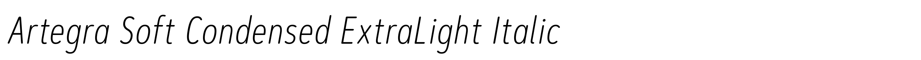 Artegra Soft Condensed ExtraLight Italic