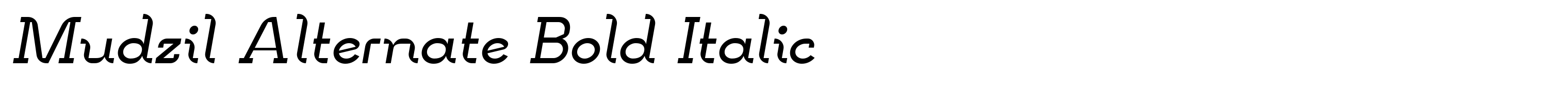 Mudzil Alternate Bold Italic