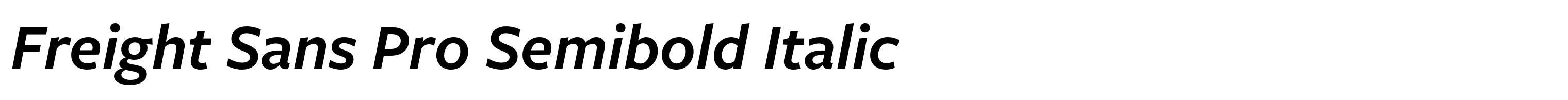 Freight Sans Pro Semibold Italic