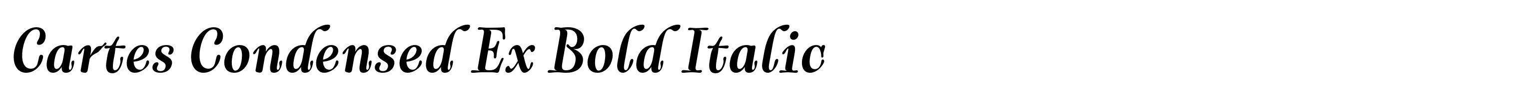 Cartes Condensed Ex Bold Italic