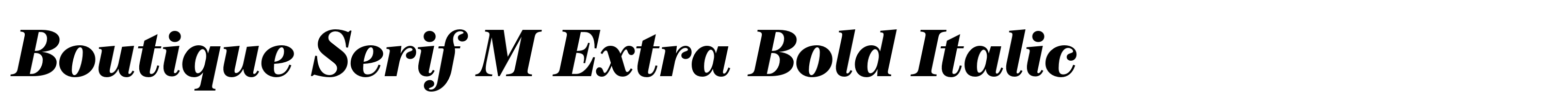 Boutique Serif M Extra Bold Italic