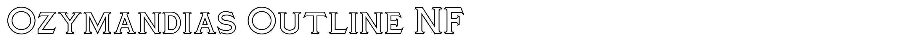 Ozymandias Outline NF