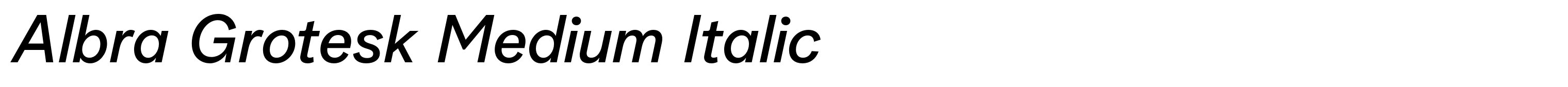Albra Grotesk Medium Italic