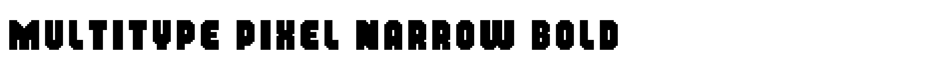 MultiType Pixel Narrow Bold