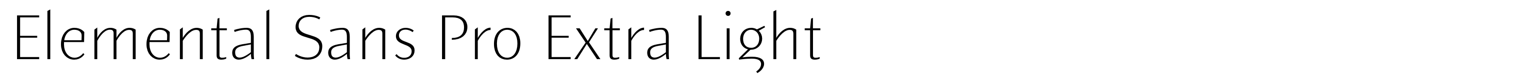 Elemental Sans Pro Extra Light