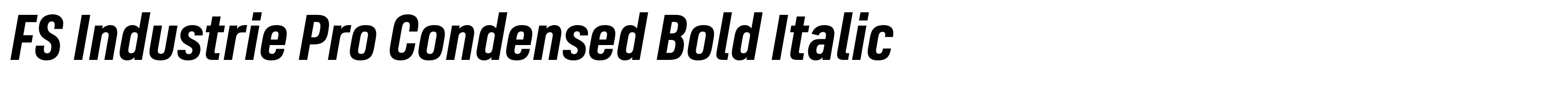 FS Industrie Pro Condensed Bold Italic