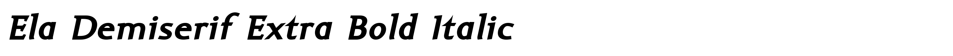 Ela Demiserif Extra Bold Italic