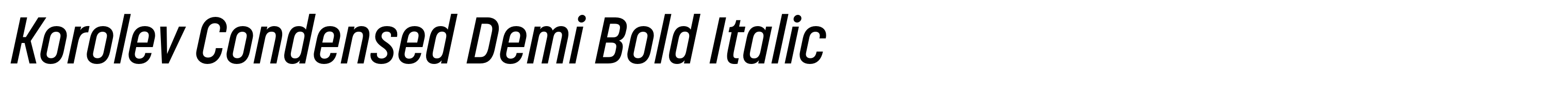Korolev Condensed Demi Bold Italic