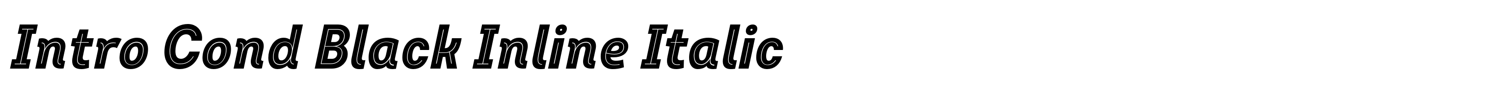 Intro Cond Black Inline Italic