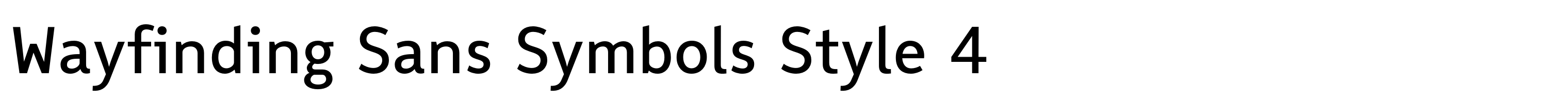 Wayfinding Sans Symbols Style 4