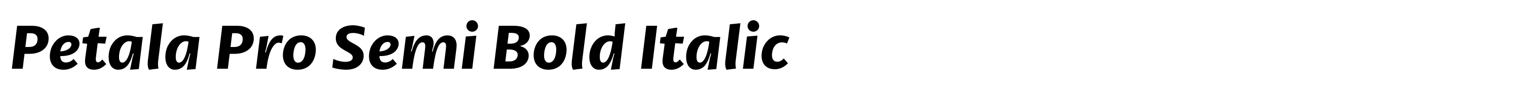 Petala Pro Semi Bold Italic