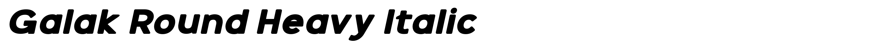 Galak Round Heavy Italic