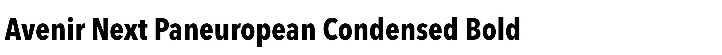 Avenir Next Paneuropean Condensed Bold