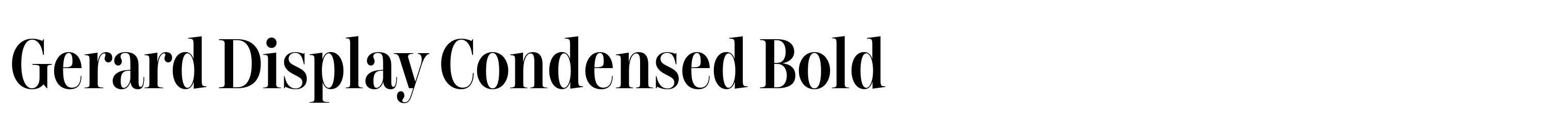 Gerard Display Condensed Bold