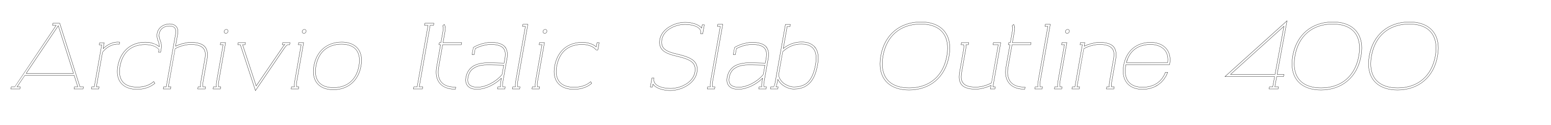 Archivio Italic Slab Outline 400