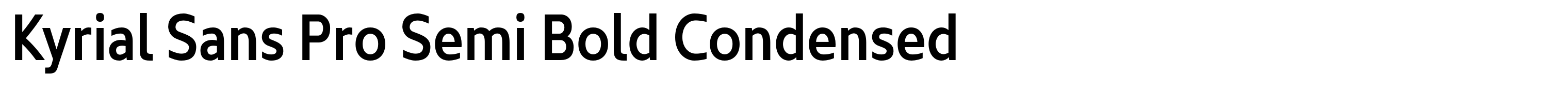 Kyrial Sans Pro Semi Bold Condensed