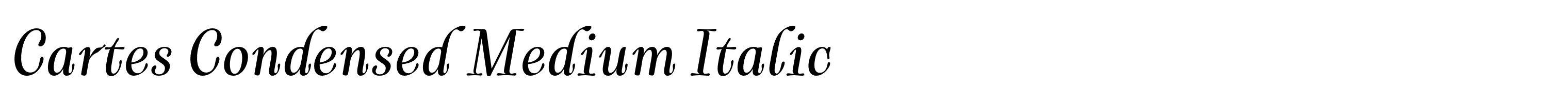 Cartes Condensed Medium Italic