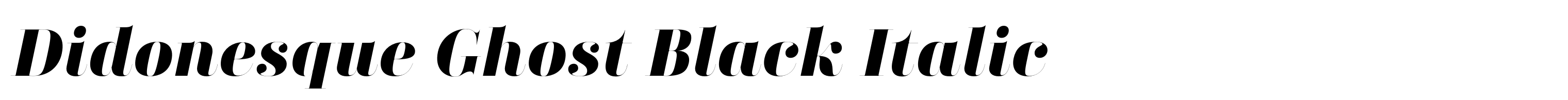 Didonesque Ghost Black Italic