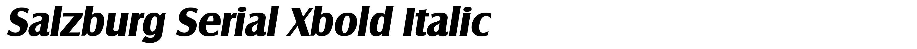Salzburg Serial Xbold Italic