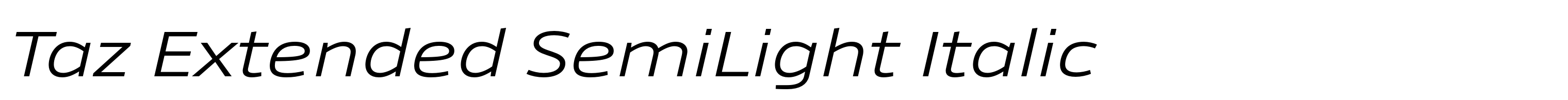 Taz Extended SemiLight Italic
