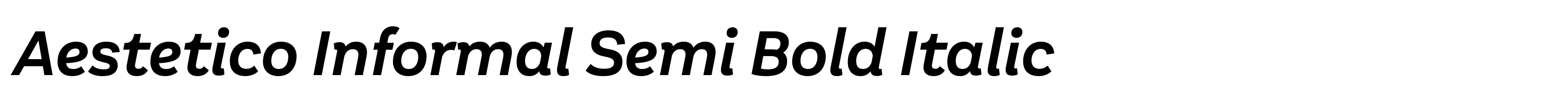 Aestetico Informal Semi Bold Italic