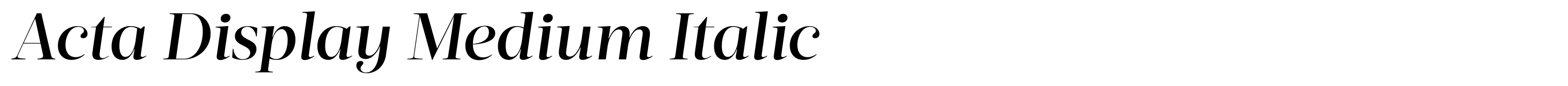 Acta Display Medium Italic
