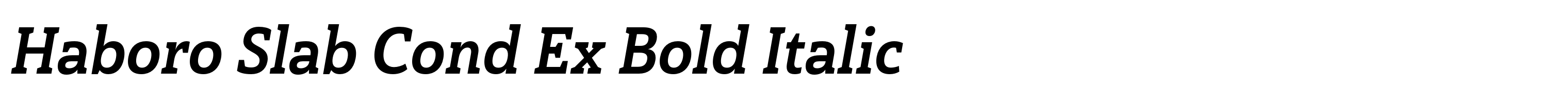 Haboro Slab Cond Ex Bold Italic