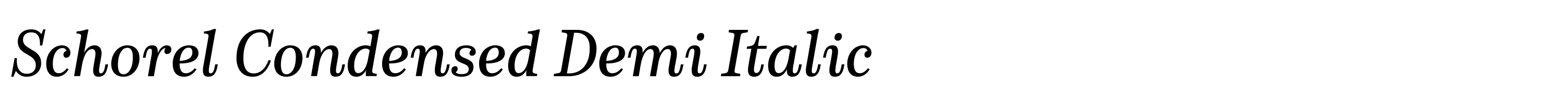 Schorel Condensed Demi Italic
